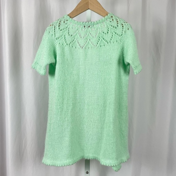 Our Baby Vintage 3T Knit Lime Green Long Cardigan Soft - Picture 2 of 5